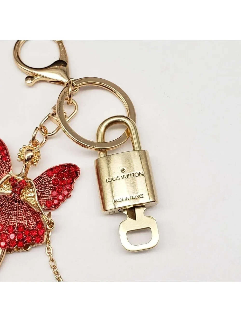Louis Vuitton Authentic Gold Padlock 🔑 Key + Stylish Bag Unbranded Fairy Charm